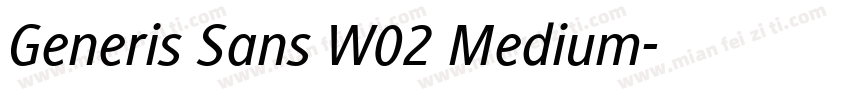 Generis Sans W02 Medium字体转换